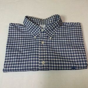 Brooks Brothers Regent Blue/White Plaid Shirt XXL